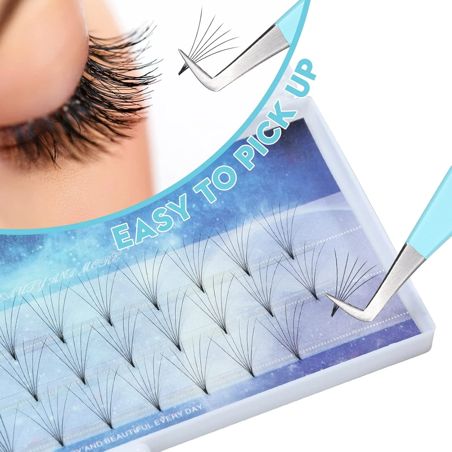 موچین والیوم Ms.Queen برای اکستنشن مژه، موچین مژه نوک فیبری با گیره، موچین مژه والیوم مگا مدل L شکل، آبی موچین والیوم Ms.Queen برای اکستنشن مژه، موچین مژه نوک فیبری با گیره، موچین مژه والیوم مگا مدل L شکل، آبی