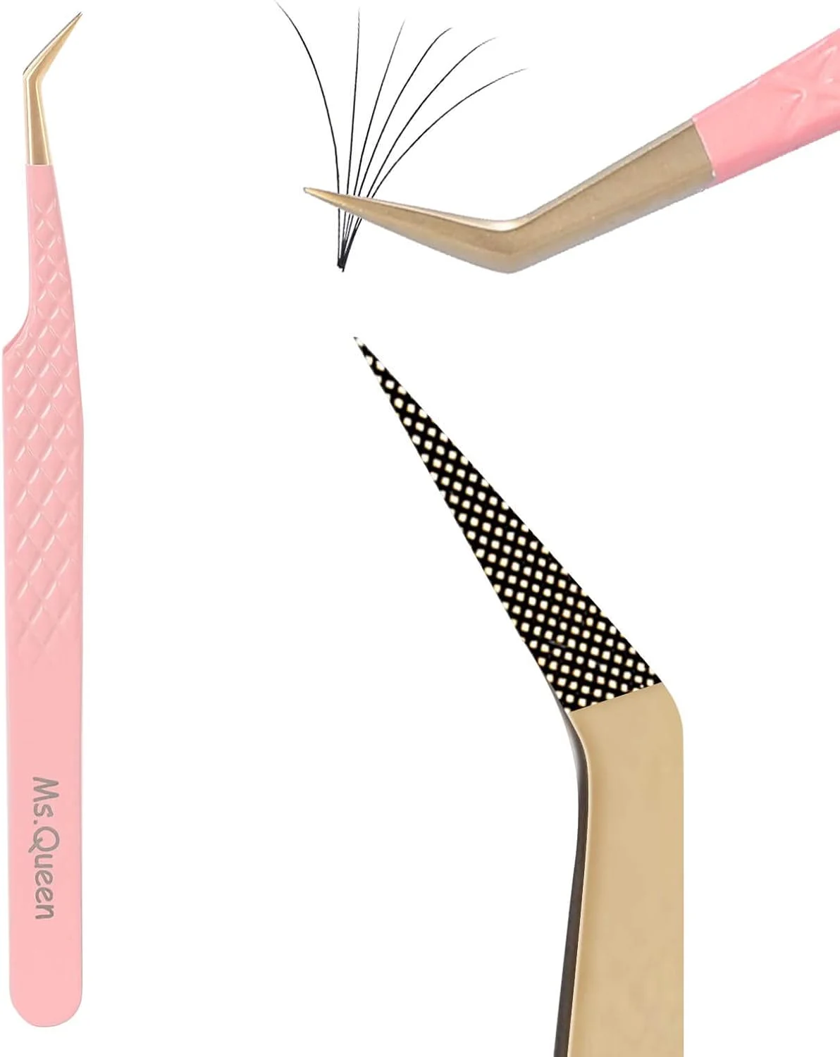 موچین 45 درجه Ms.Queen برای اکستنشن مژه، موچین مژه نوک فیبری دقیق برای اکستنشن مژه والیوم موچین 45 درجه Ms.Queen برای اکستنشن مژه، موچین مژه نوک فیبری دقیق برای اکستنشن مژه والیوم