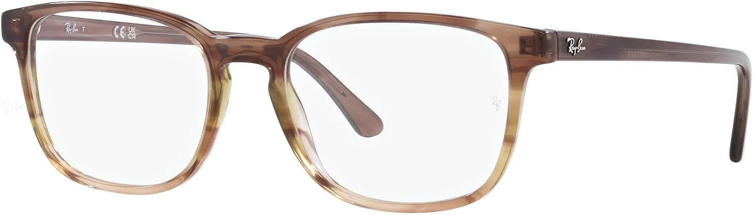 فریم عینک طبی زنانه ری بن مدل Rx5418f با فیت پل بینی کوتاه، مربعی