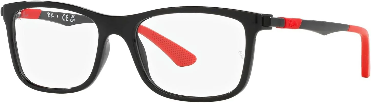 فریم عینک طبی مربعی بچگانه ری-بن مدل Ry1549، مشکی/لنز نمایشی، 50 میلی‌متر