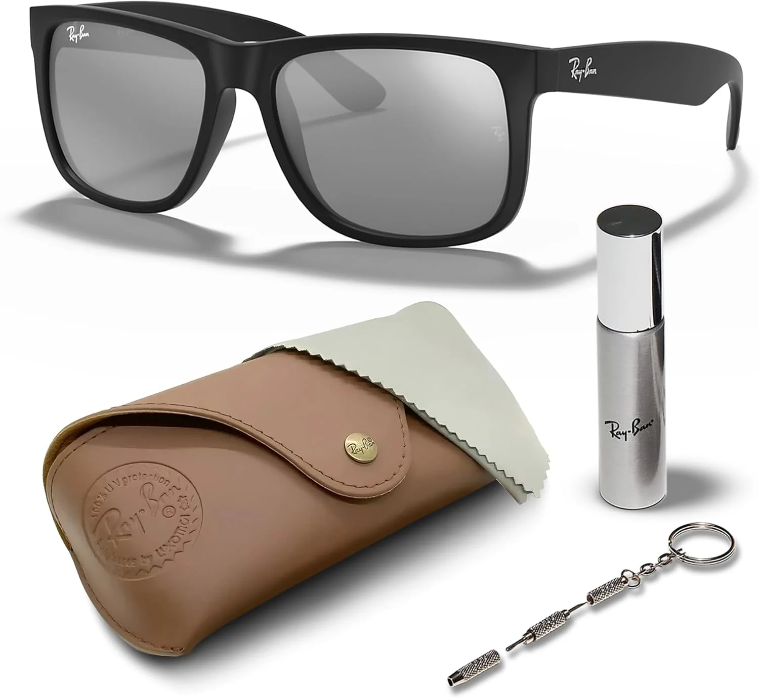 عینک آفتابی ری بن مدل RB4165 COLOR MIX با فریم مربعی