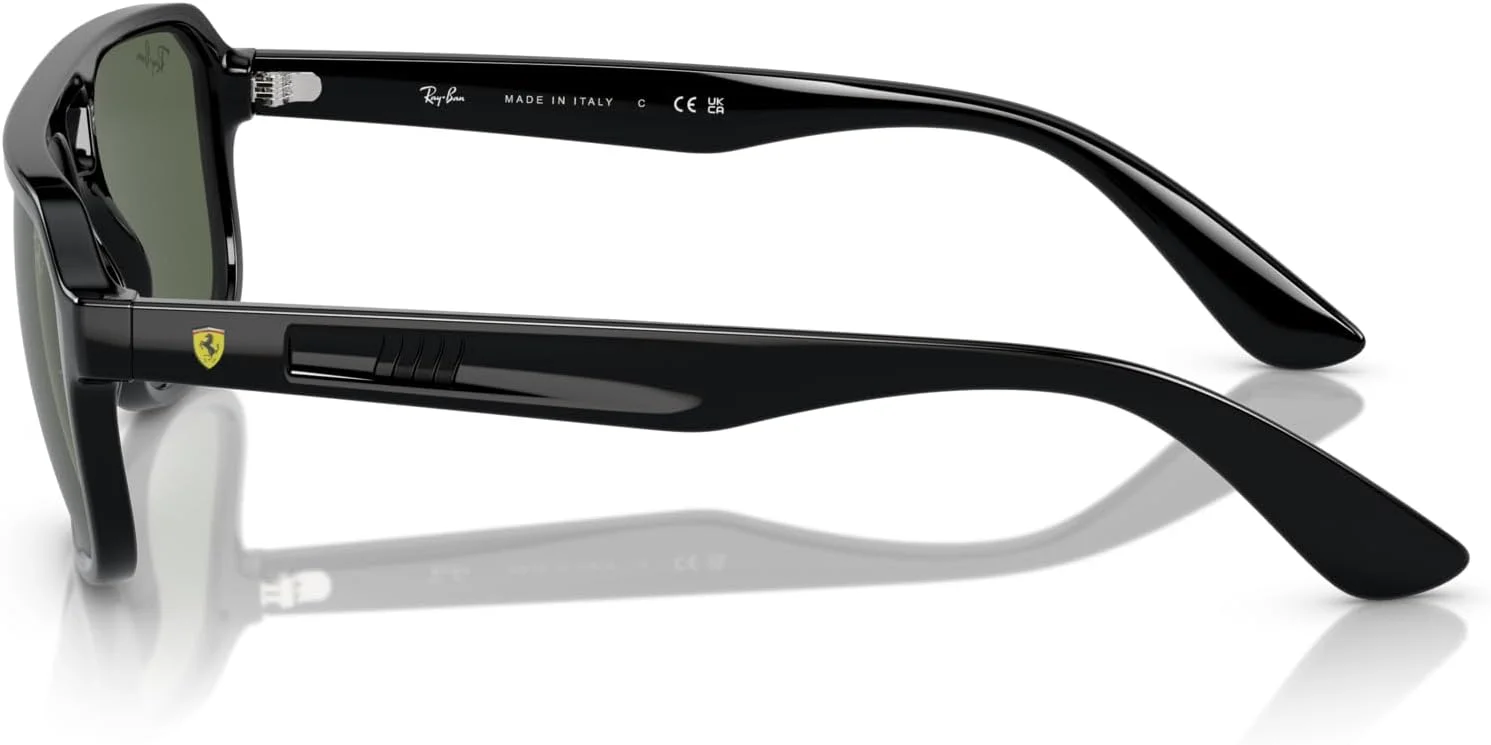 عینک آفتابی унисекс ری-بن، فریم مشکی، لنزهای سبز تیره، 58 میلیمتر عینک آفتابی унисекс ری-بن، فریم مشکی، لنزهای سبز تیره، 58 میلیمتر