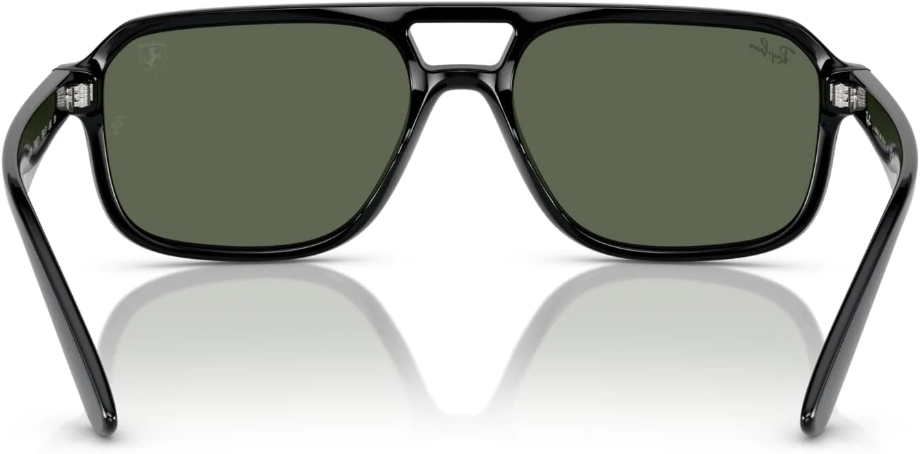 عینک آفتابی унисекс ری-بن، فریم مشکی، لنزهای سبز تیره، 58 میلیمتر عینک آفتابی унисекс ری-بن، فریم مشکی، لنزهای سبز تیره، 58 میلیمتر