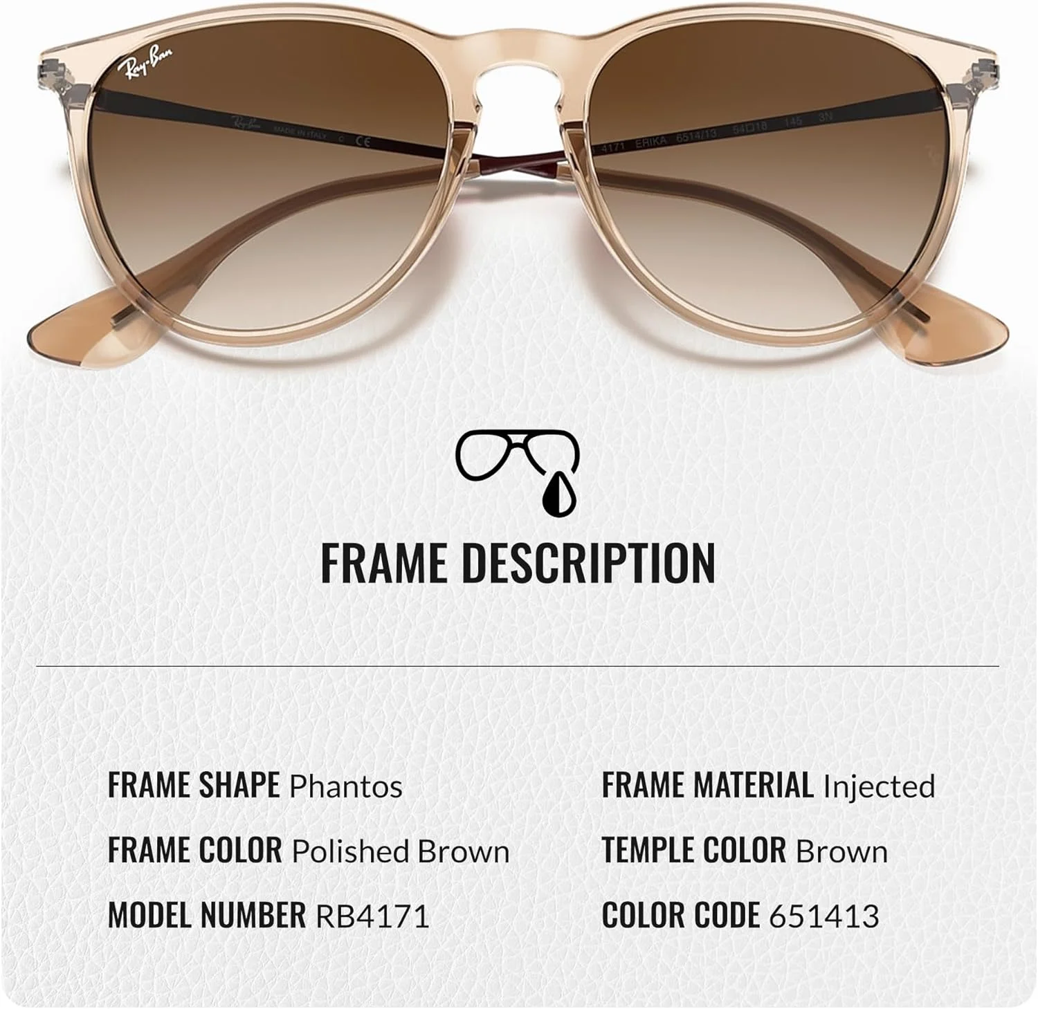 عینک آفتابی Ray-Ban RB4171 ERIKA COLOR MIX به همراه کیت لوازم جانبی