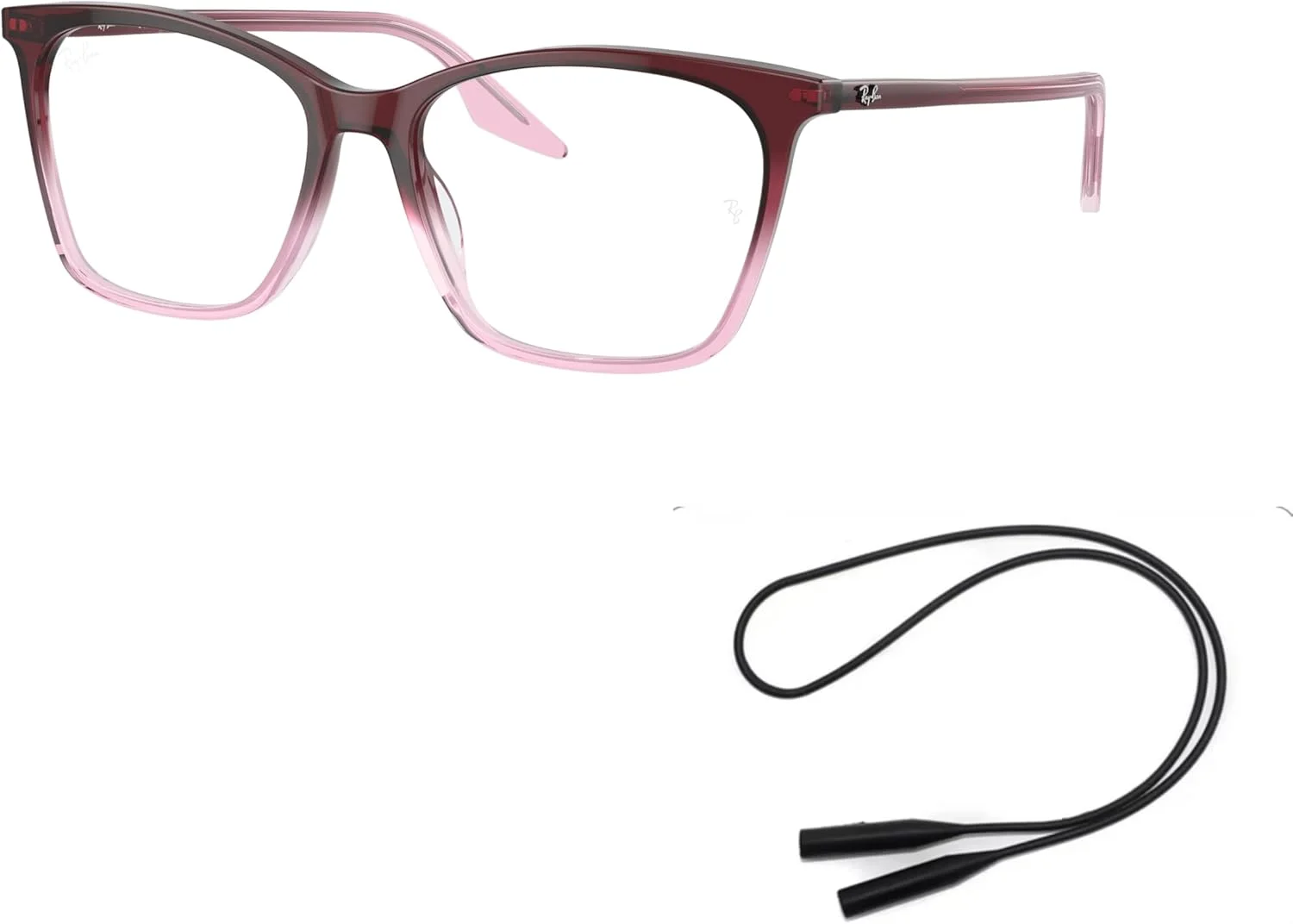 عینک طبی Ray-Ban RX5422: مدل RX 5422 8311 با رنگ صورتی градиент قرمز و بند سیلیکونی ضد لغزش универсальный، صورتی градиент قرمز، 52 میلی متر