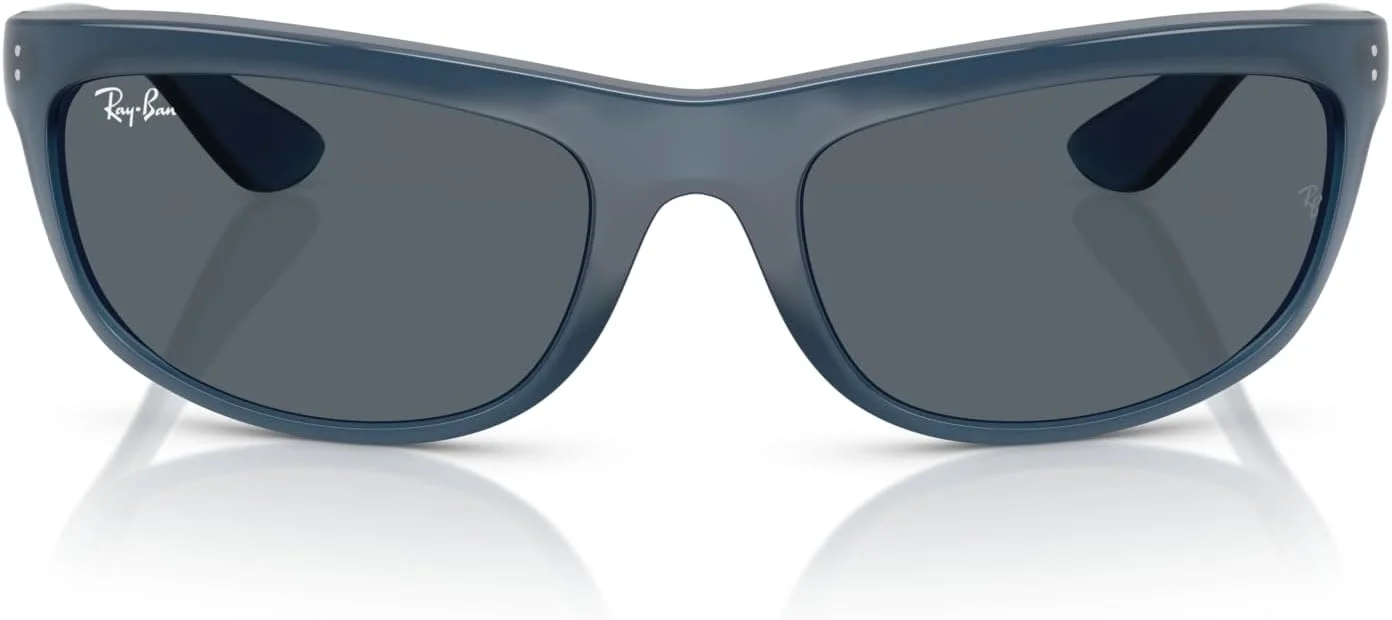 عینک آفتابی مستطیلی مردانه ری بن مدل RB4089 Balorama، آبی اوپال/آبی، 62 میلی متر