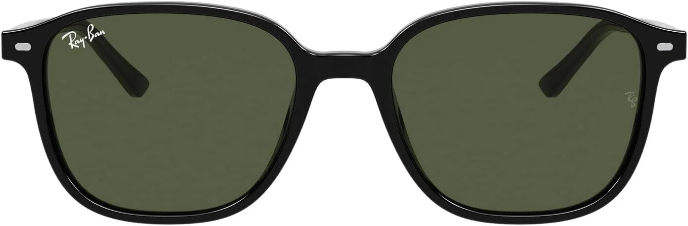عینک آفتابی پلاریزه زنانه ری بن مدل RB2193 Leonard با فریم مربعی، سایز 55 میلی متر، مشکی/سبز G-15