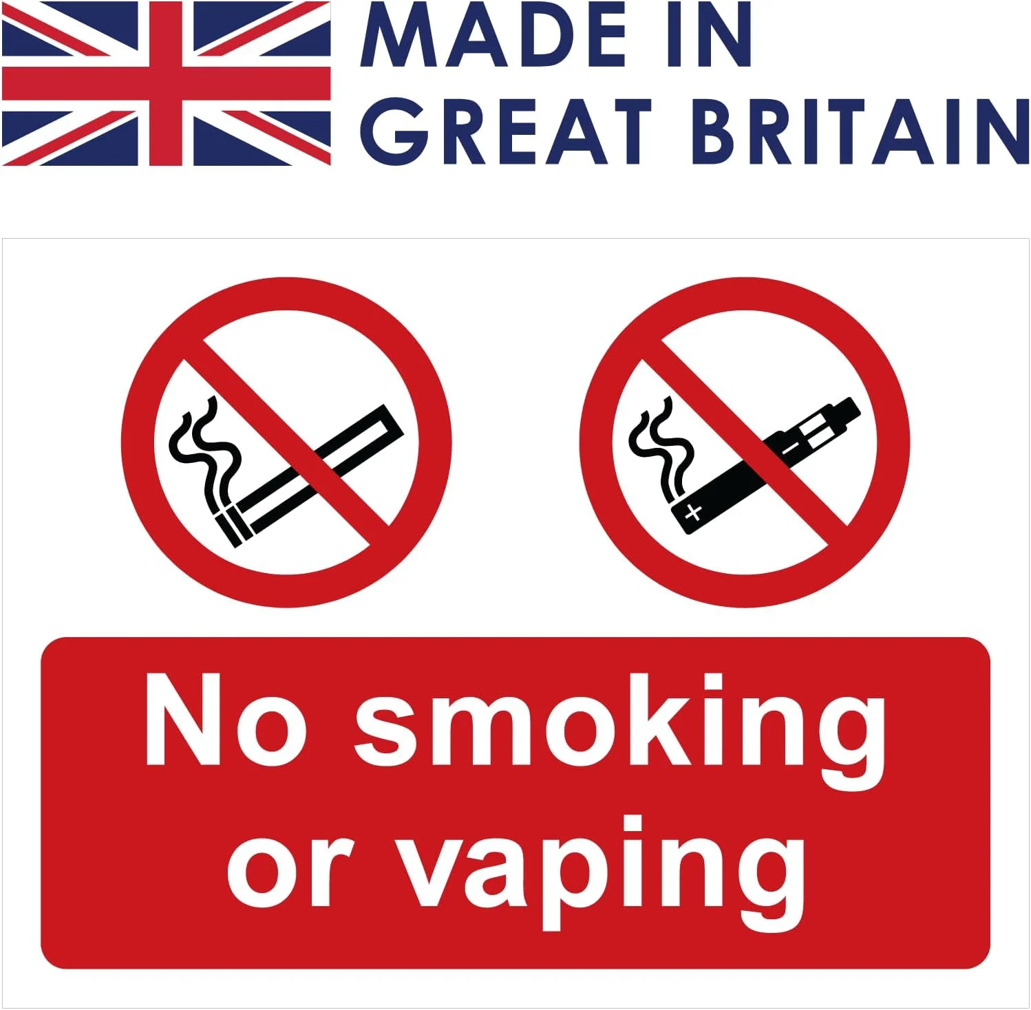 مجموعه 5 عددی علامت ایمنی چسبی سیگنال رنج، ابعاد 135mm x 180mm - سیگار کشیدن و ویپینگ ممنوع