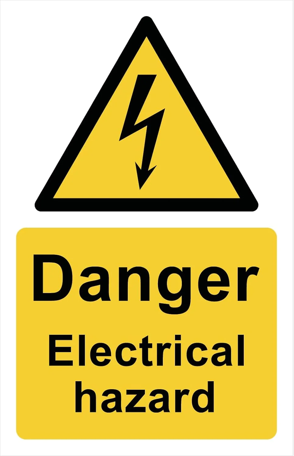 مجموعه 10 عددی علامت ایمنی وینیل خود چسب سیگنال رنج 90mm x 140mm - خطر برق گرفتگی