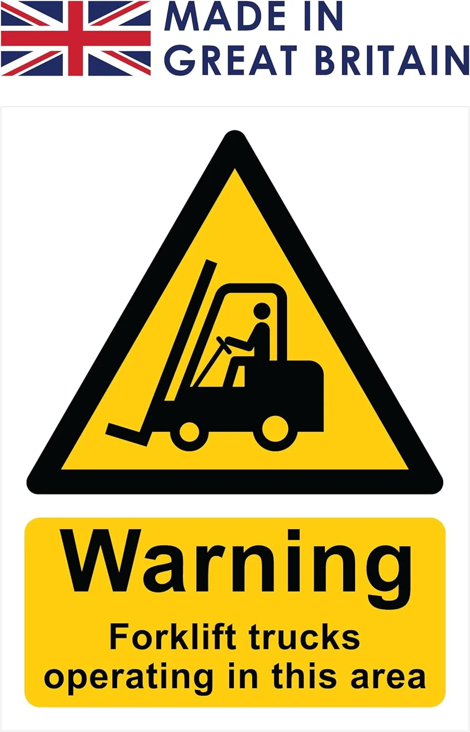 مجموعه 5 عددی تابلوی ایمنی چسبی سیگنال رنج 135mm x 180mm - هشدار تردد لیفتراک در این منطقه