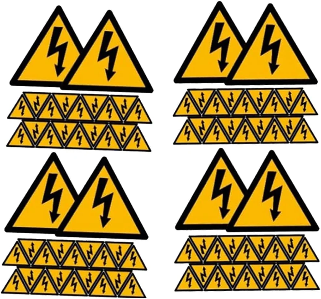 80 عدد برچسب علامت هشدار حصار الکتریکی برای ایمنی شوک الکتریکی