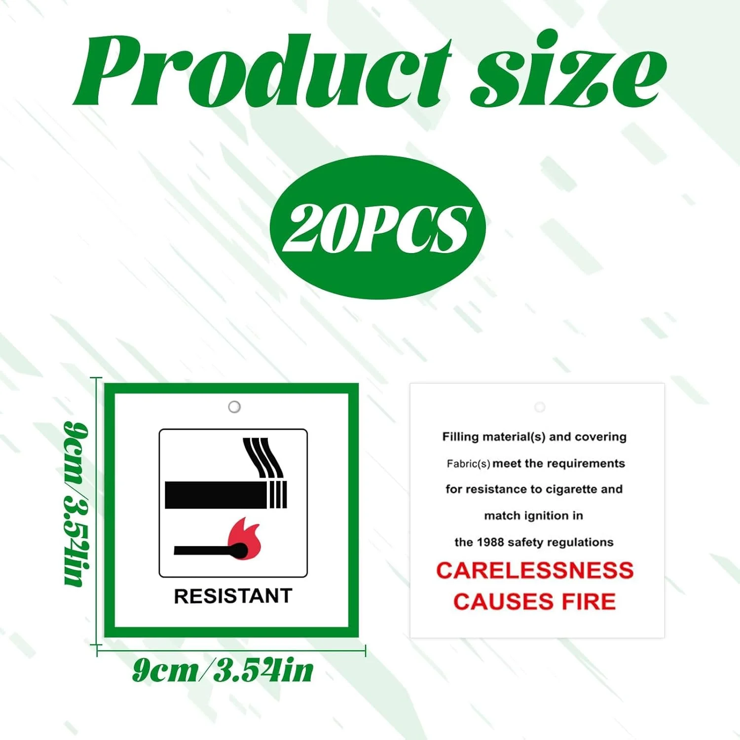 برچسب های ایمنی آتش نشانی برای مبلمان، 20 عدد برچسب آتش نشانی برای مبلمان، برچسب های آویز ایمنی آتش نشانی، برچسب های ایمنی آتش نشانی مبلمان، علائم ایمنی آتش نشانی برای اتصال و گره زدن مبلمان با نخ