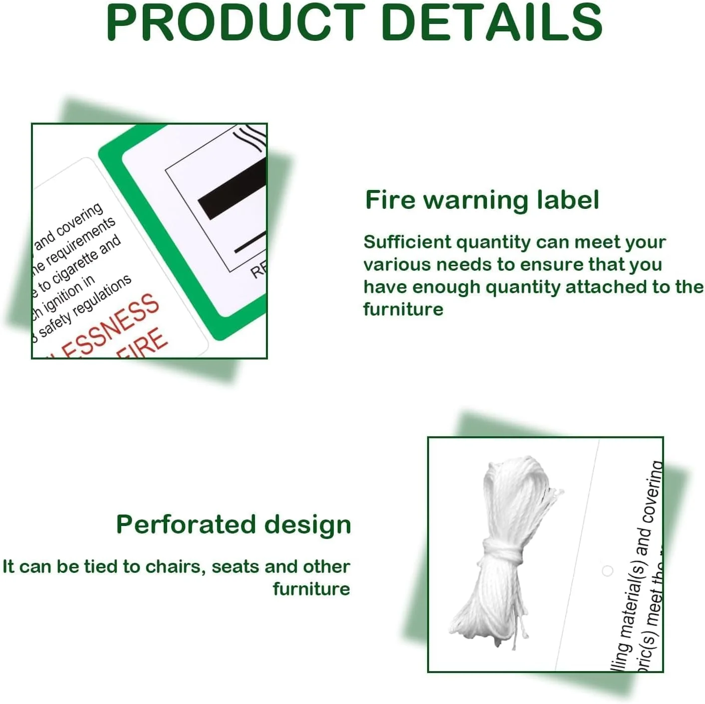 20 عدد برچسب ایمنی آتش نشانی برای مبلمان، برچسب های ایمنی آتش نشانی برای مبلمان و صندلی با علامت خاموش کننده طناب دار، برچسب های هشدار دهنده برای برچسب مبلمان خانگی، برچسب های ایمنی آتش نشانی