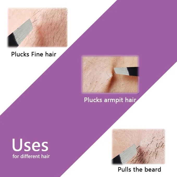 موچین ابرو حرفه ای MJW از جنس استیل ضد زنگ - موچین انبری اریب برای از بین بردن موهای صورت برای زنان و مردان - موچین دقیق برای موهای زیر پوستی موچین ابرو حرفه ای MJW از جنس استیل ضد زنگ - موچین انبری اریب برای از بین بردن موهای صورت برای زنان و مردان - موچین دقیق برای موهای زیر پوستی