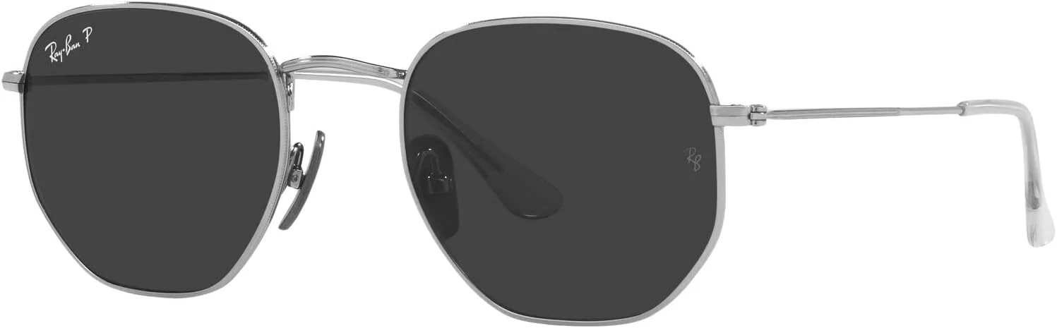 عینک آفتابی Ray-Ban 0RB8148 تیتانیومی شش ضلعی، طلایی افسانه ای/سبز پلاریزه، 54 میلی متر