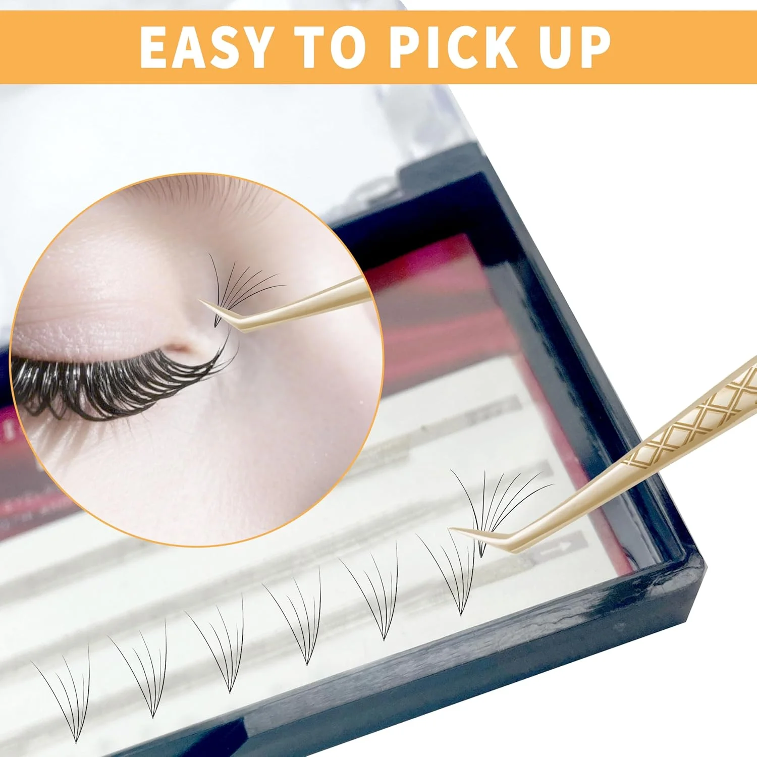 موچین مژه MGER برای اکستنشن مژه، الماس گیره 45 درجه نوک فیبر موچین اکستنشن مژه والیوم، طلایی (موچین 45 درجه) موچین مژه MGER برای اکستنشن مژه، الماس گیره 45 درجه نوک فیبر موچین اکستنشن مژه والیوم، طلایی (موچین 45 درجه)