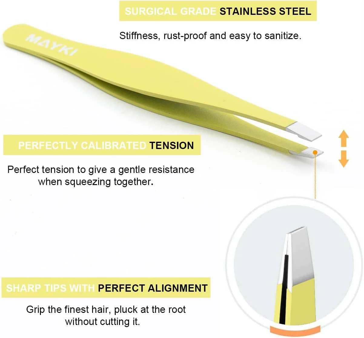 موچین ابرو زنانه MAYKI، 6 عددی، ست موچین حرفه ای سایز کامل، ست موچین دقیق برای ابرو/موهای زیر پوستی/خار/از بین بردن موهای صورت، موچین زنانه استیل ضد زنگ موچین ابرو زنانه MAYKI، 6 عددی، ست موچین حرفه ای سایز کامل، ست موچین دقیق برای ابرو/موهای زیر پوستی/خار/از بین بردن موهای صورت، موچین زنانه استیل ضد زنگ