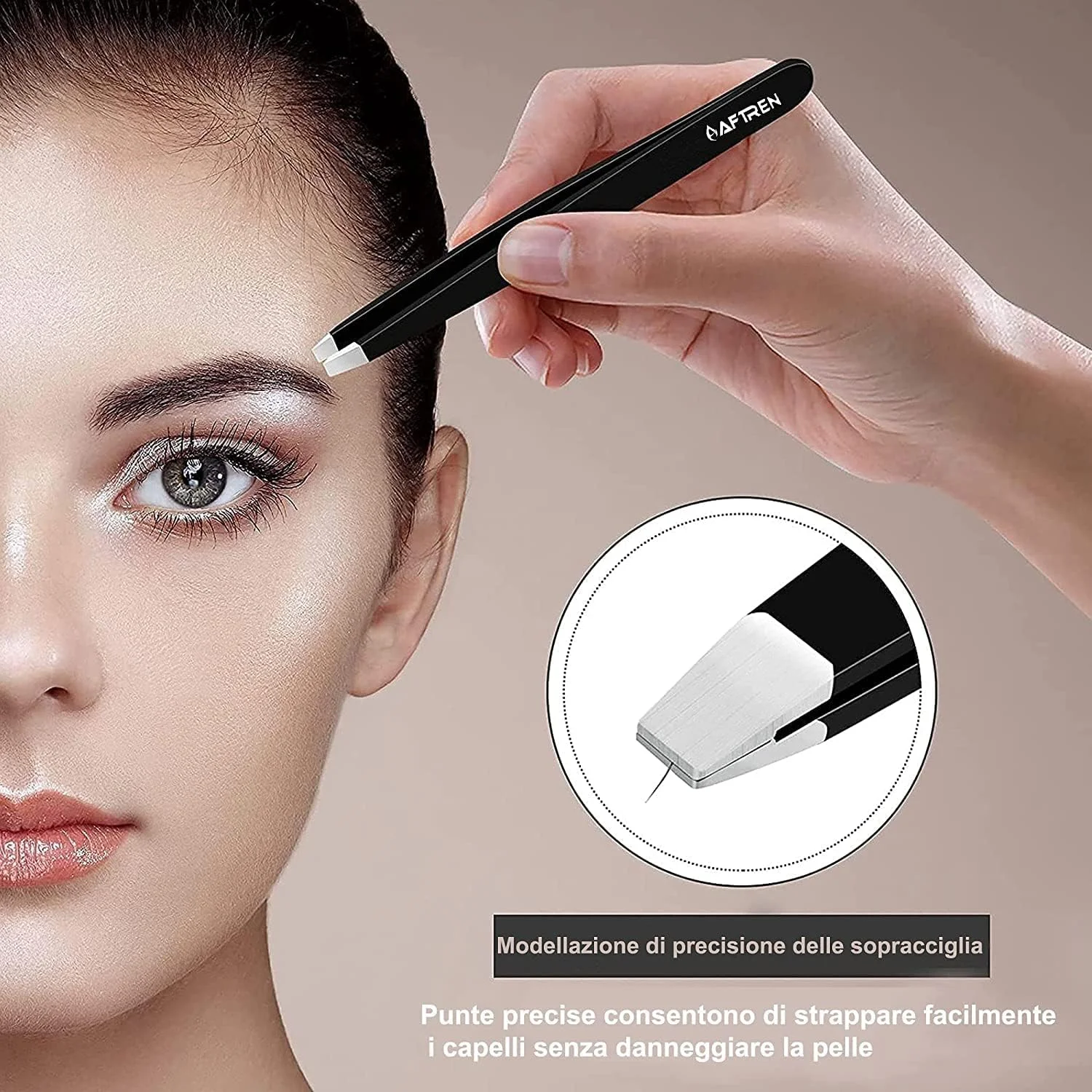 موچین آفرترن برای موهای صورت زنان و مردان، موچین حرفه ای استیل ضد زنگ با روکش مشکی، موچین دقیق با نوک مورب و نوک تیز برای موهای زیر پوستی (مشکی) موچین آفرترن برای موهای صورت زنان و مردان، موچین حرفه ای استیل ضد زنگ با روکش مشکی، موچین دقیق با نوک مورب و نوک تیز برای موهای زیر پوستی (مشکی)