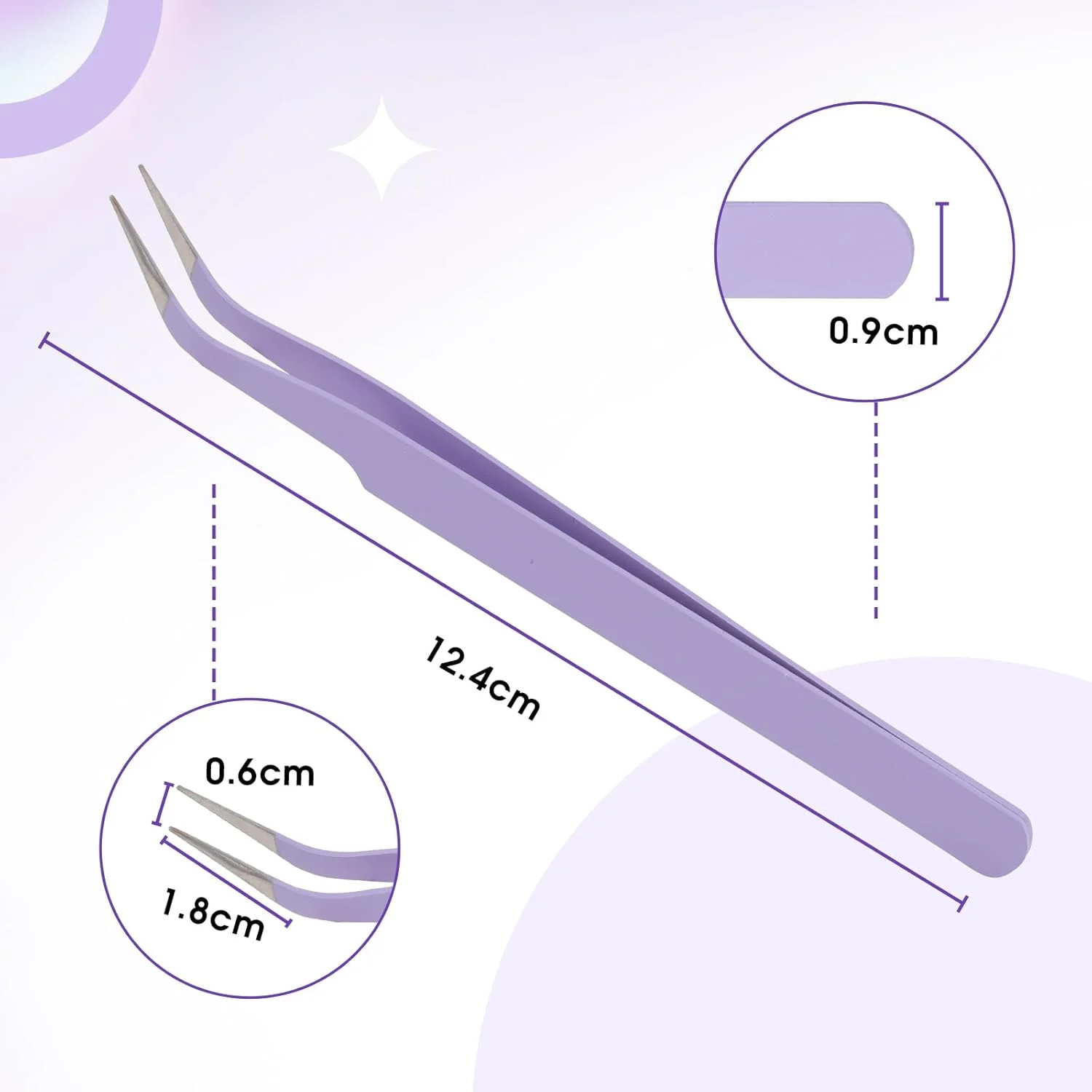 موچین مژه WENDY برای اکستنشن مژه، ابزار دقیق استیل ضد زنگ با نوک فیبری برای مژه مصنوعی، موچین مژه با حجم مگا و دقت بالا مناسب برای استفاده در منزل موچین مژه WENDY برای اکستنشن مژه، ابزار دقیق استیل ضد زنگ با نوک فیبری برای مژه مصنوعی، موچین مژه با حجم مگا و دقت بالا مناسب برای استفاده در منزل