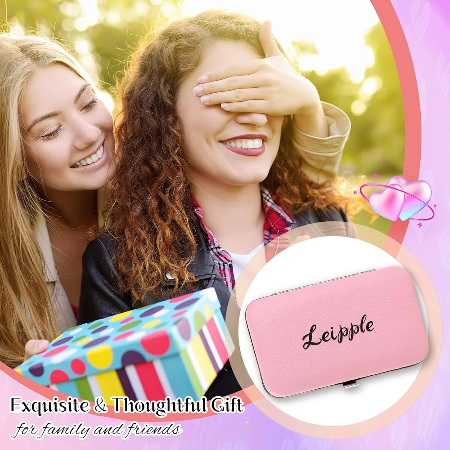 موچین زنانه Leipple برای موهای صورت - ست موچین دقیق با کیف مسافرتی - استیل ضد زنگ با قیچی و آینه (صورتی) موچین زنانه Leipple برای موهای صورت - ست موچین دقیق با کیف مسافرتی - استیل ضد زنگ با قیچی و آینه (صورتی)