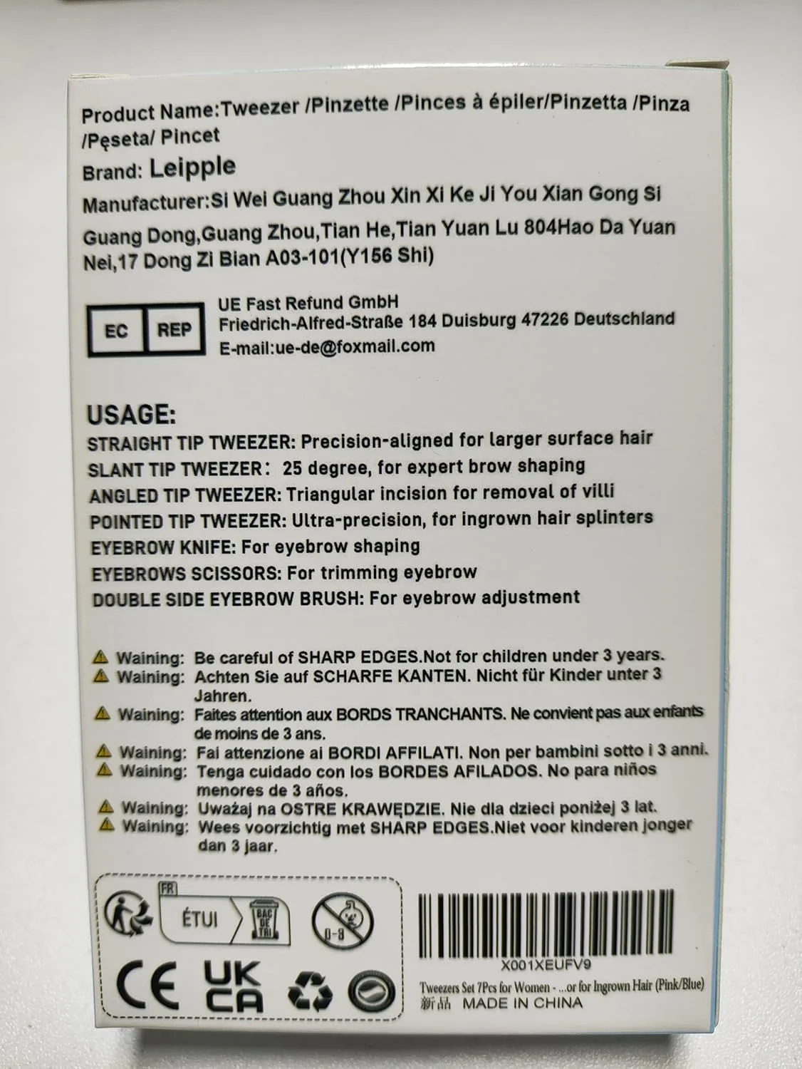 ست موچین 7 عددی Leipple برای موهای صورت خانم ها - ست موچین دقیق با کیف مسافرتی - موچین استیل ضد زنگ برای ابرو با قیچی، تیغ، آینه برای موهای زیرپوستی (صورتی/آبی) ست موچین 7 عددی Leipple برای موهای صورت خانم ها - ست موچین دقیق با کیف مسافرتی - موچین استیل ضد زنگ برای ابرو با قیچی، تیغ، آینه برای موهای زیرپوستی (صورتی/آبی)