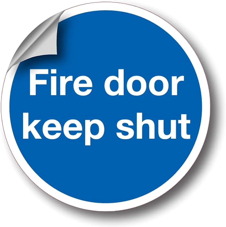 برچسب های ایمنی درب آتش نشانی - بسته 10 عددی برچسب ایمنی 75 میلی متری - علائم ایمنی آتش نشانی وینیل خود چسب برای درب ها
