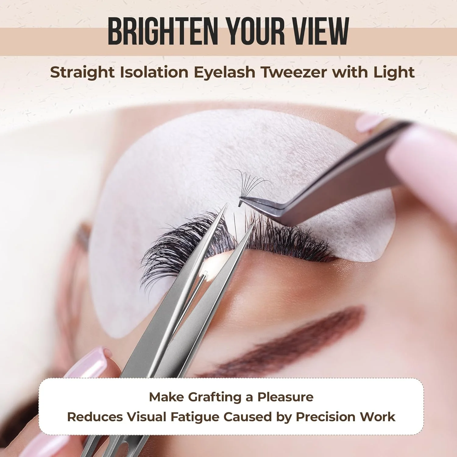 موچین مژه LASHVIEW، موچین مژه با نور، موچین مژه نوک تیز مستقیم برای چسباندن حرفه ای اکستنشن مژه، استیکرهای الکترونیک دقیق، FG1 موچین مژه LASHVIEW، موچین مژه با نور، موچین مژه نوک تیز مستقیم برای چسباندن حرفه ای اکستنشن مژه، استیکرهای الکترونیک دقیق، FG1