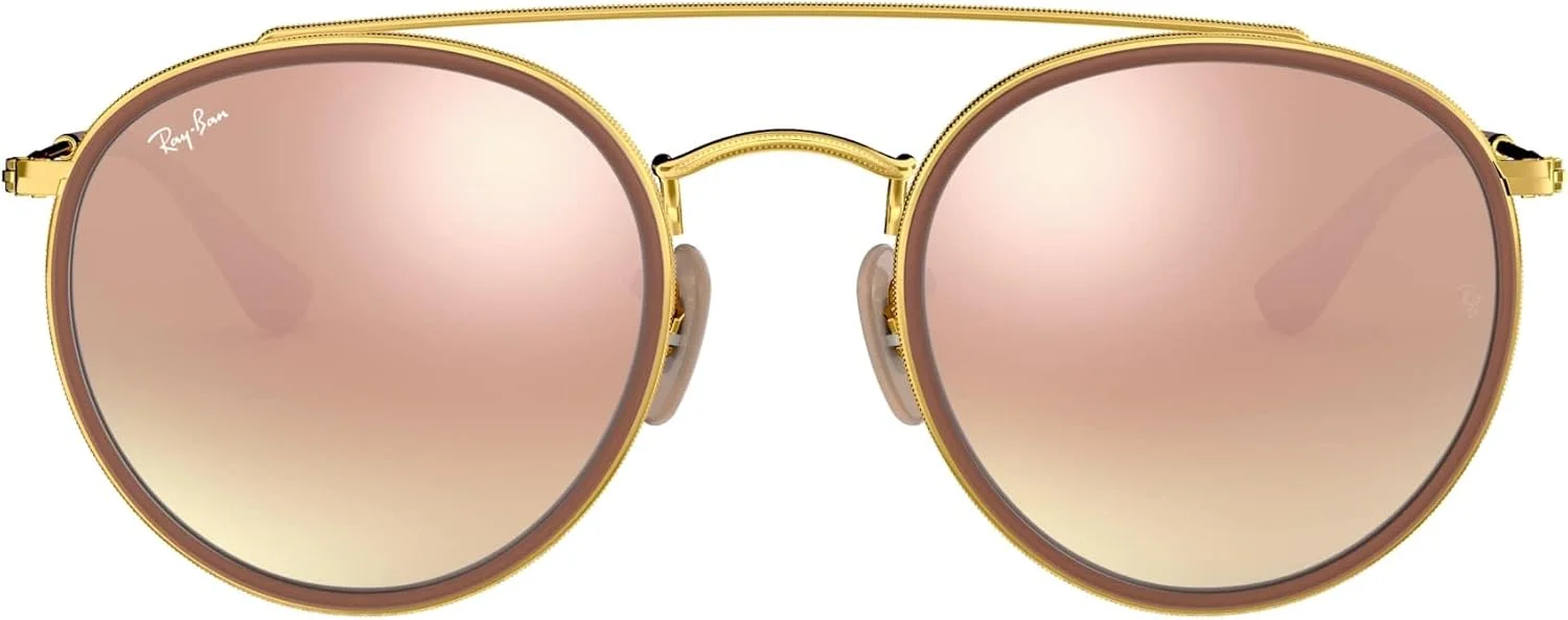 عینک آفتابی زنانه ری بن مدل Rb3647n با پل دوتایی و فریم گرد