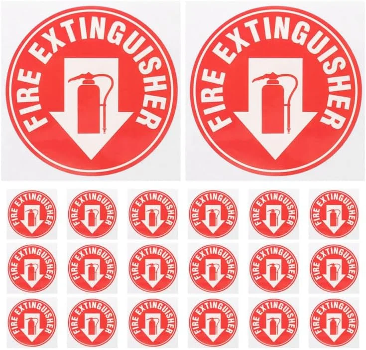 برچسب علامت کپسول آتش نشانی BUTIFULSIC بسته 50 عددی: برچسب ضد آب خود چسب - برچسب هشدار مقاوم در برابر محو شدن - برچسب ایمنی با دید بالا برای داخل و خارج از منزل