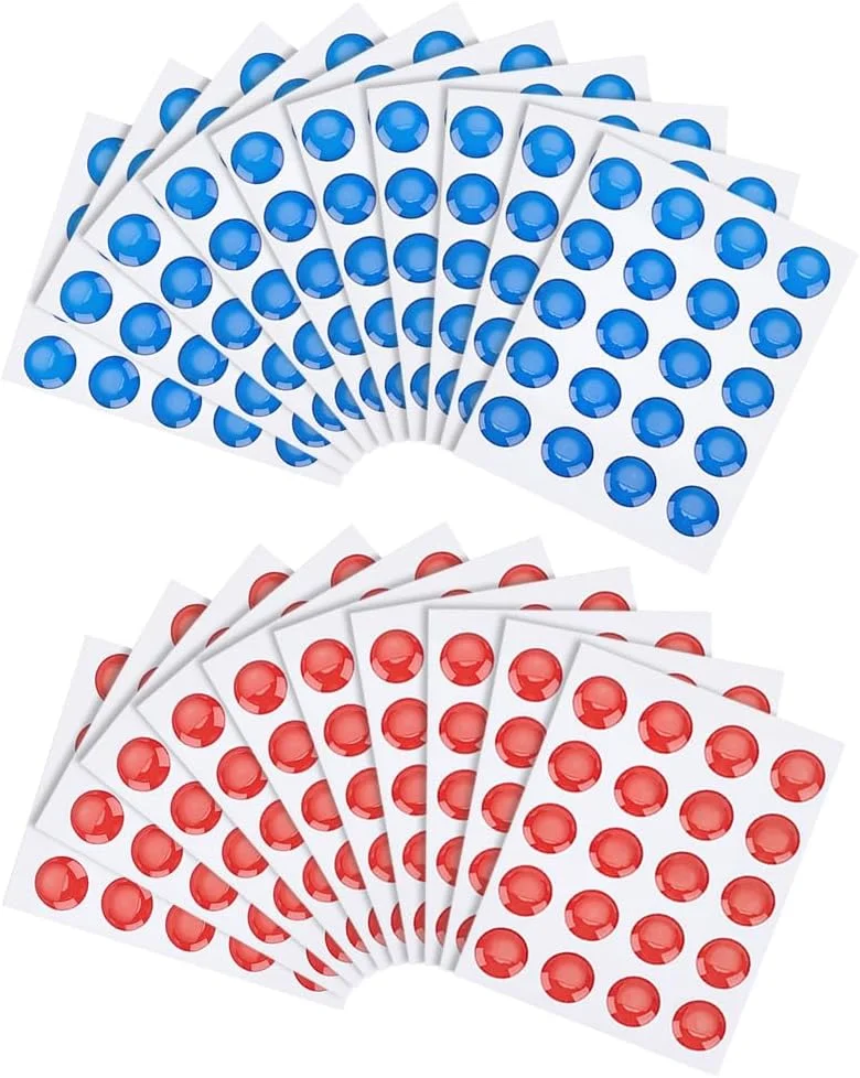 آهندمیکر بسته 40 عددی برچسب آب گرم و سرد 0.4 (1) سانتی متر نیم دایره ای PVC برچسب های چسبی ضد آب علامت شیرآلات برای دکور ایمنی حمام، سینک ظرفشویی، آشپزخانه