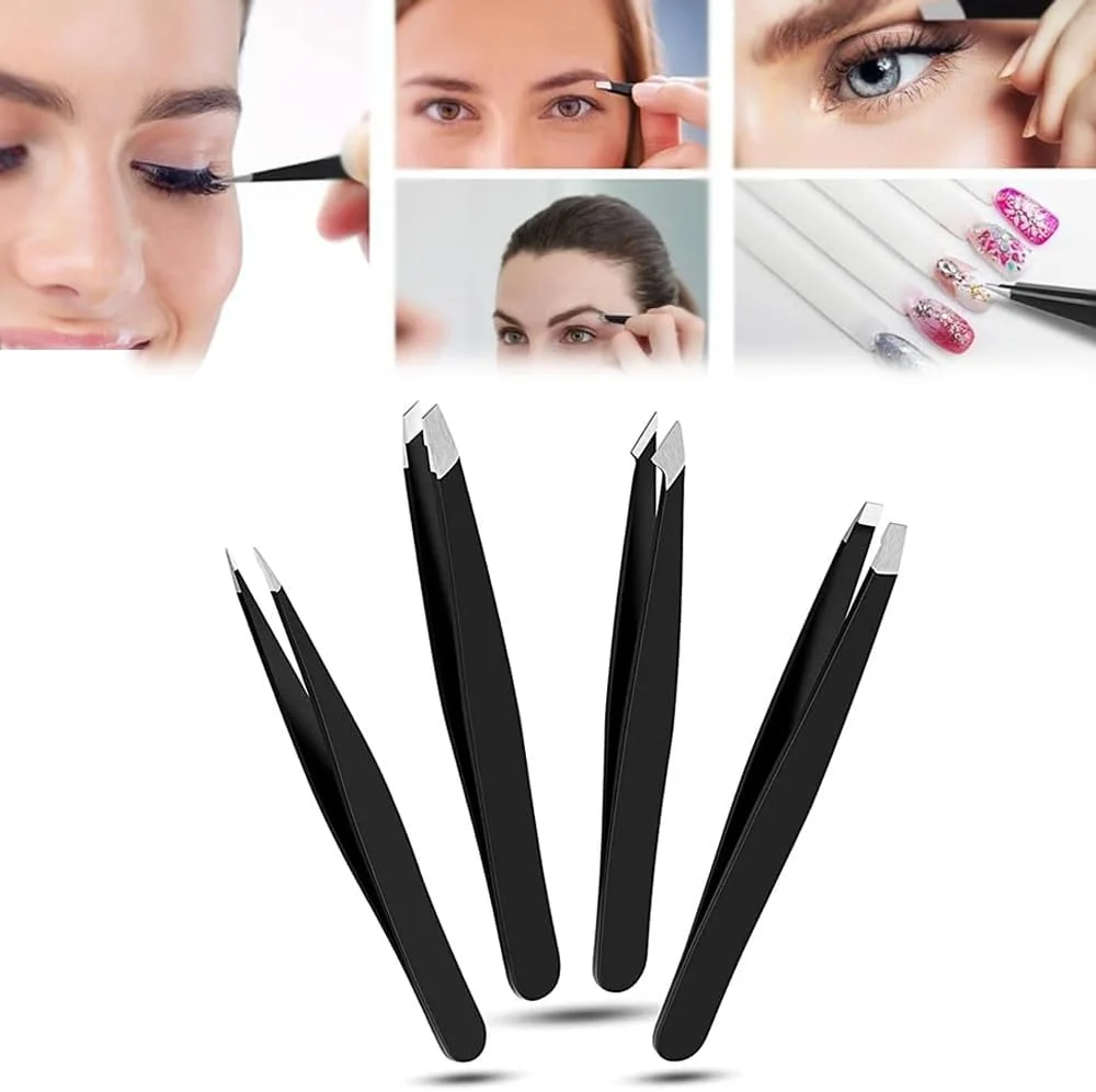 ست موچین KASTWAVE، ست 4 عددی موچین برای ابرو، ست موچین ابرو با دقت عالی برای برداشتن موهای زیرپوستی و ظریف، موهای صورت و خرده ها، هدیه های حذف کننده جوش های سرسیاه ست موچین KASTWAVE، ست 4 عددی موچین برای ابرو، ست موچین ابرو با دقت عالی برای برداشتن موهای زیرپوستی و ظریف، موهای صورت و خرده ها، هدیه های حذف کننده جوش های سرسیاه