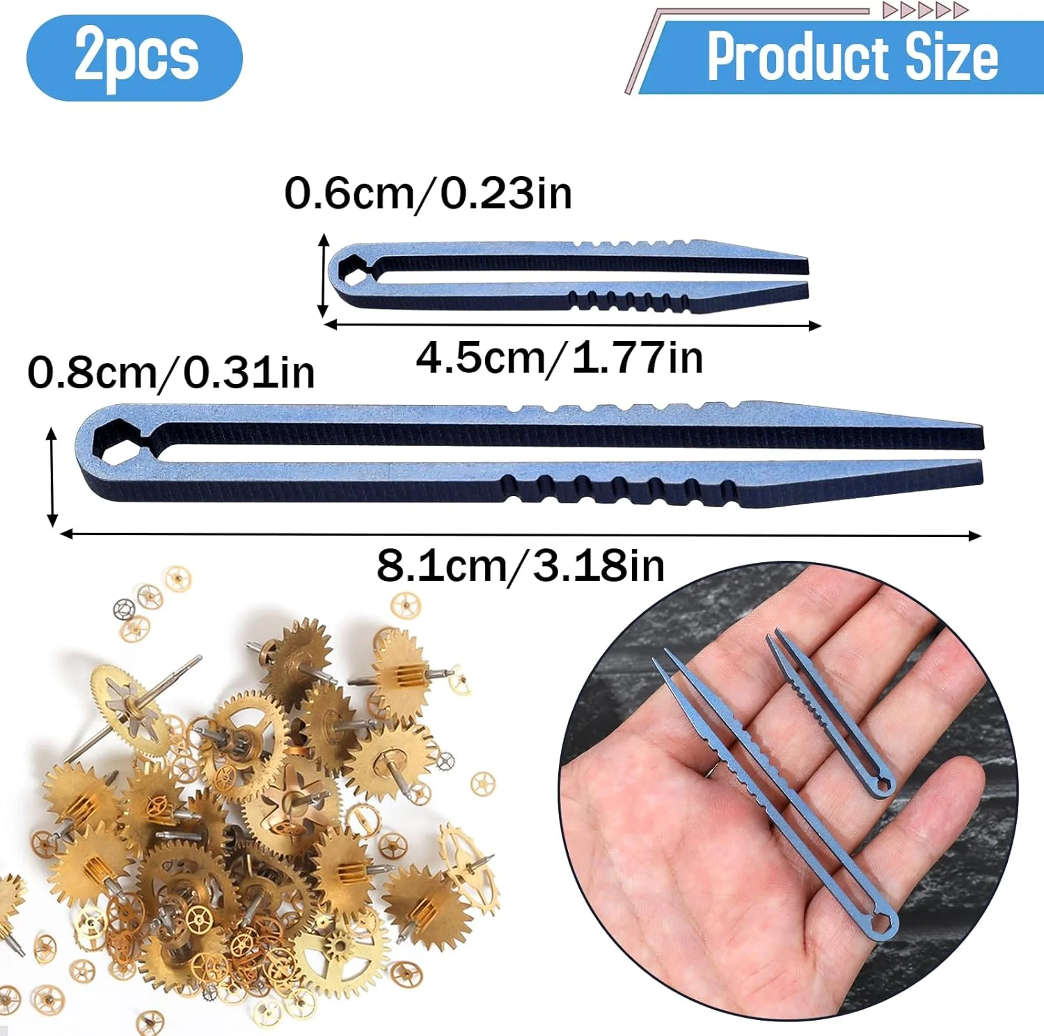 KALIONE 2 عدد موچین مینی تیتانیومی، موچین EDC، موچین آلیاژ تیتانیوم قابل حمل، موچین دقیق، موچین کوچک قابل حمل برای مسافرت، موچین برای برداشتن اشیا، مناسب برای کمپینگ و ابزار فضای باز (آبی) KALIONE 2 عدد موچین مینی تیتانیومی، موچین EDC، موچین آلیاژ تیتانیوم قابل حمل، موچین دقیق، موچین کوچک قابل حمل برای مسافرت، موچین برای برداشتن اشیا، مناسب برای کمپینگ و ابزار فضای باز (آبی)