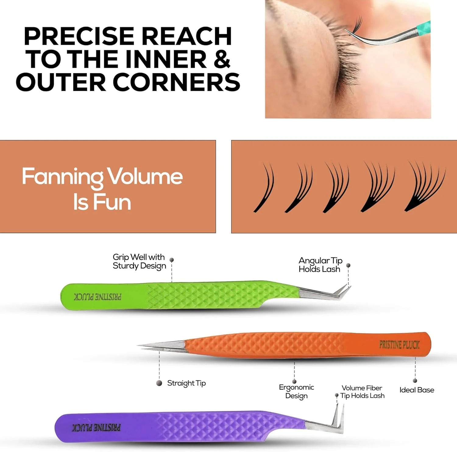 ست موچین اکستنشن مژه 5 تکه پریستین پلاک - موچین های دقیق مژه با دسته ضد لغزش به همراه موچین نوک فیبری، ابزاری برای متخصصان مژه و موچین مژه برای بانوان ست موچین اکستنشن مژه 5 تکه پریستین پلاک - موچین های دقیق مژه با دسته ضد لغزش به همراه موچین نوک فیبری، ابزاری برای متخصصان مژه و موچین مژه برای بانوان