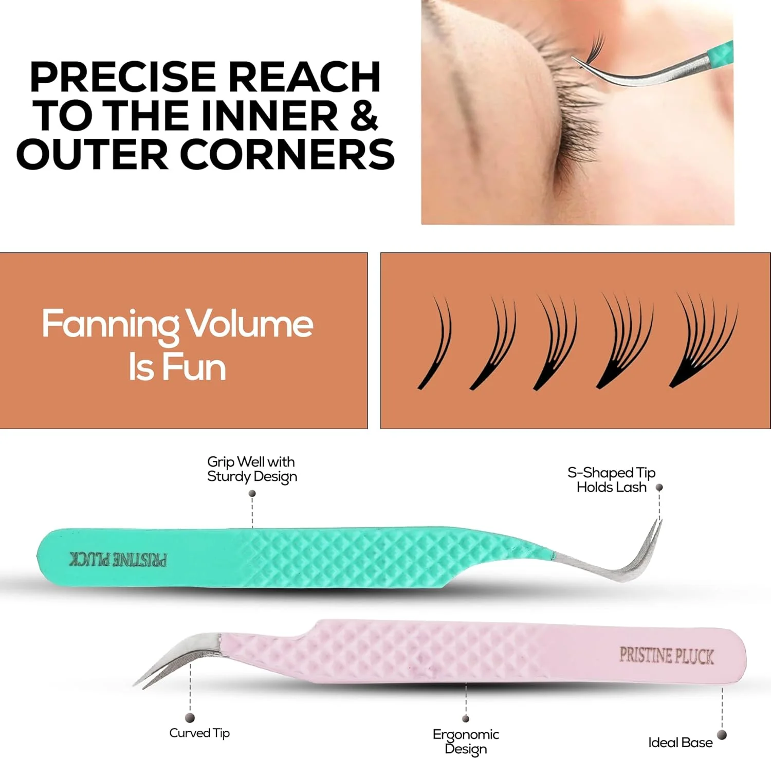 ست موچین اکستنشن مژه 5 تکه پریستین پلاک - موچین های دقیق مژه با دسته ضد لغزش به همراه موچین نوک فیبری، ابزاری برای متخصصان مژه و موچین مژه برای بانوان ست موچین اکستنشن مژه 5 تکه پریستین پلاک - موچین های دقیق مژه با دسته ضد لغزش به همراه موچین نوک فیبری، ابزاری برای متخصصان مژه و موچین مژه برای بانوان