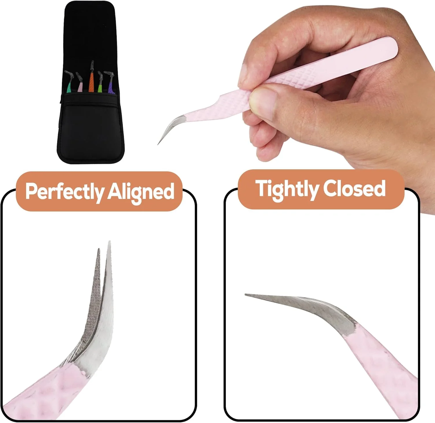 ست موچین اکستنشن مژه 5 تکه پریستین پلاک - موچین های دقیق مژه با دسته ضد لغزش به همراه موچین نوک فیبری، ابزاری برای متخصصان مژه و موچین مژه برای بانوان ست موچین اکستنشن مژه 5 تکه پریستین پلاک - موچین های دقیق مژه با دسته ضد لغزش به همراه موچین نوک فیبری، ابزاری برای متخصصان مژه و موچین مژه برای بانوان