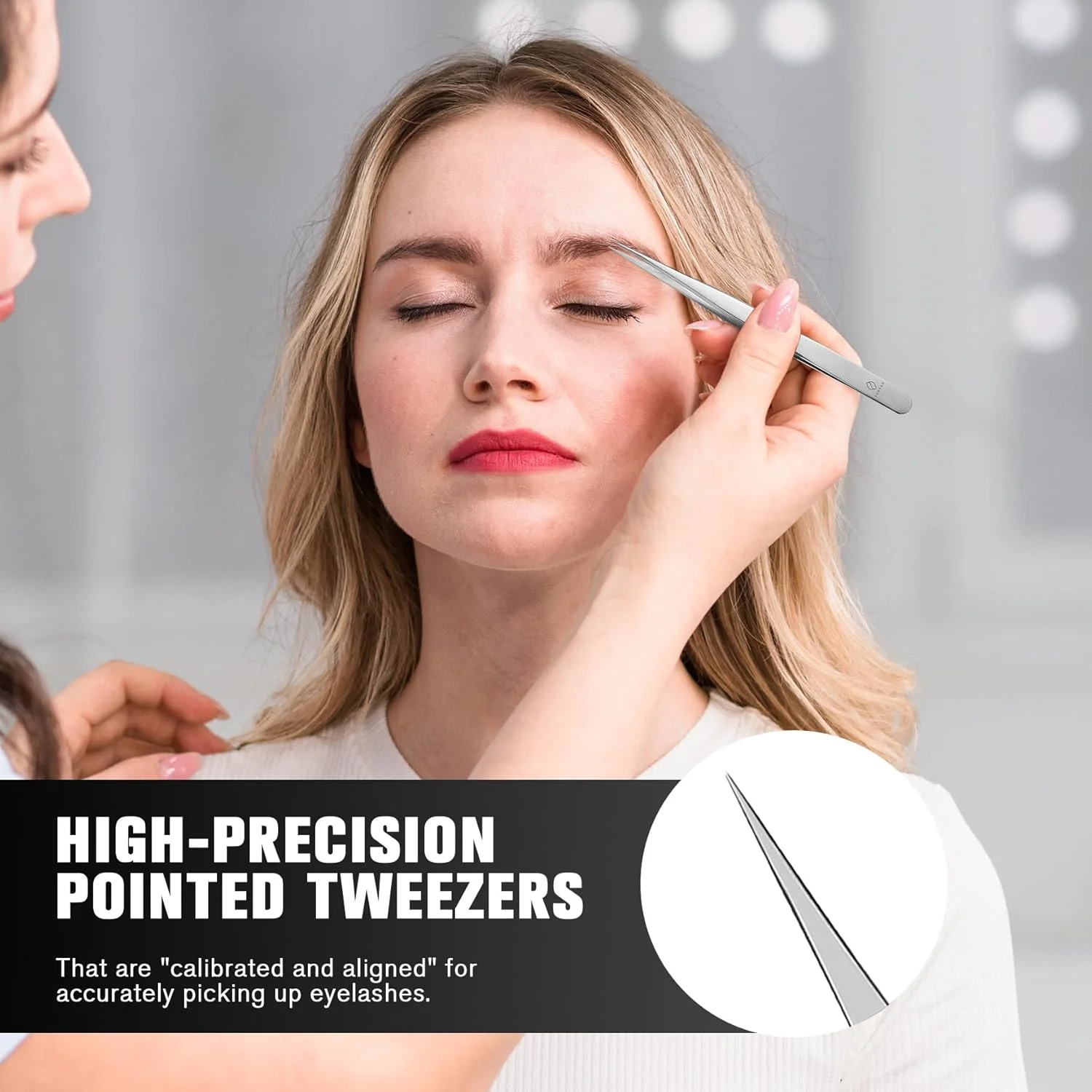 موچین FERYES با نوک تیز، صاف و منحنی برای اکستنشن مژه، جداسازی، مژه های والیوم مینک 6D 3D، موچین حرفه ای کلاسیک مژه، 2 عدد موچین FERYES با نوک تیز، صاف و منحنی برای اکستنشن مژه، جداسازی، مژه های والیوم مینک 6D 3D، موچین حرفه ای کلاسیک مژه، 2 عدد