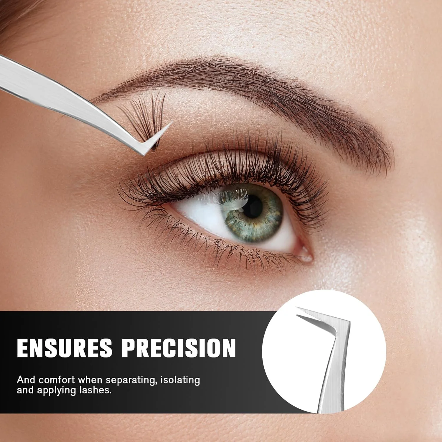 موچین FERYES با نوک تیز، انبر صاف و منحنی برای اکستنشن مژه، جدا کردن و کاشت مژه والیوم 6D 3D، موچین حرفه ای کلاسیک مژه، 2 عدد موچین FERYES با نوک تیز، انبر صاف و منحنی برای اکستنشن مژه، جدا کردن و کاشت مژه والیوم 6D 3D، موچین حرفه ای کلاسیک مژه، 2 عدد