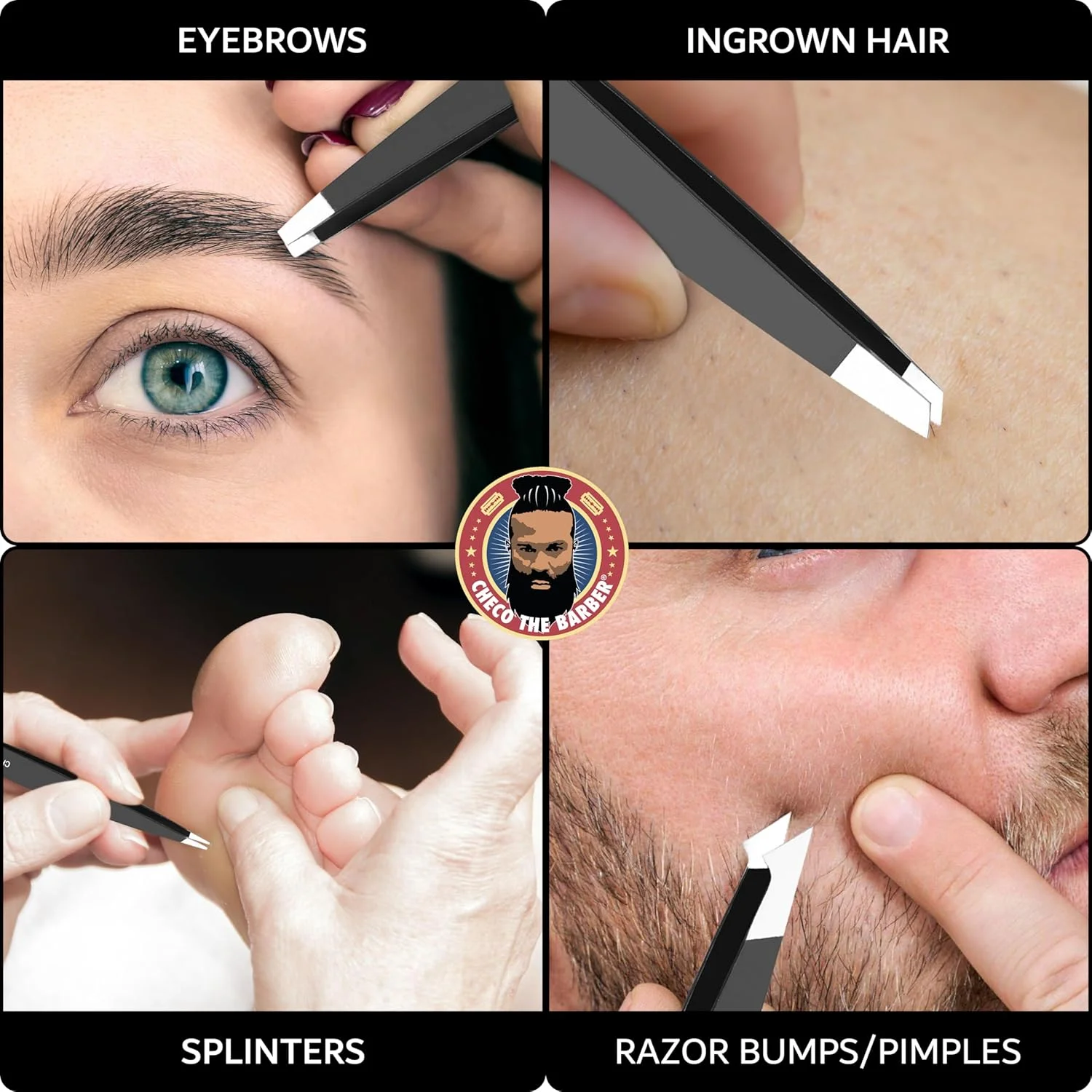 ست 3 عددی موچین و ابزار حذف جوش سرسیاه CHECO THE BARBER به همراه کیف مسافرتی، ست پیرایش - ایده آل برای موهای زیرپوستی، موهای ابرو، موهای بینی و صورت، خارهای ریز، موچین مراقبت از پوست ست 3 عددی موچین و ابزار حذف جوش سرسیاه CHECO THE BARBER به همراه کیف مسافرتی، ست پیرایش - ایده آل برای موهای زیرپوستی، موهای ابرو، موهای بینی و صورت، خارهای ریز، موچین مراقبت از پوست