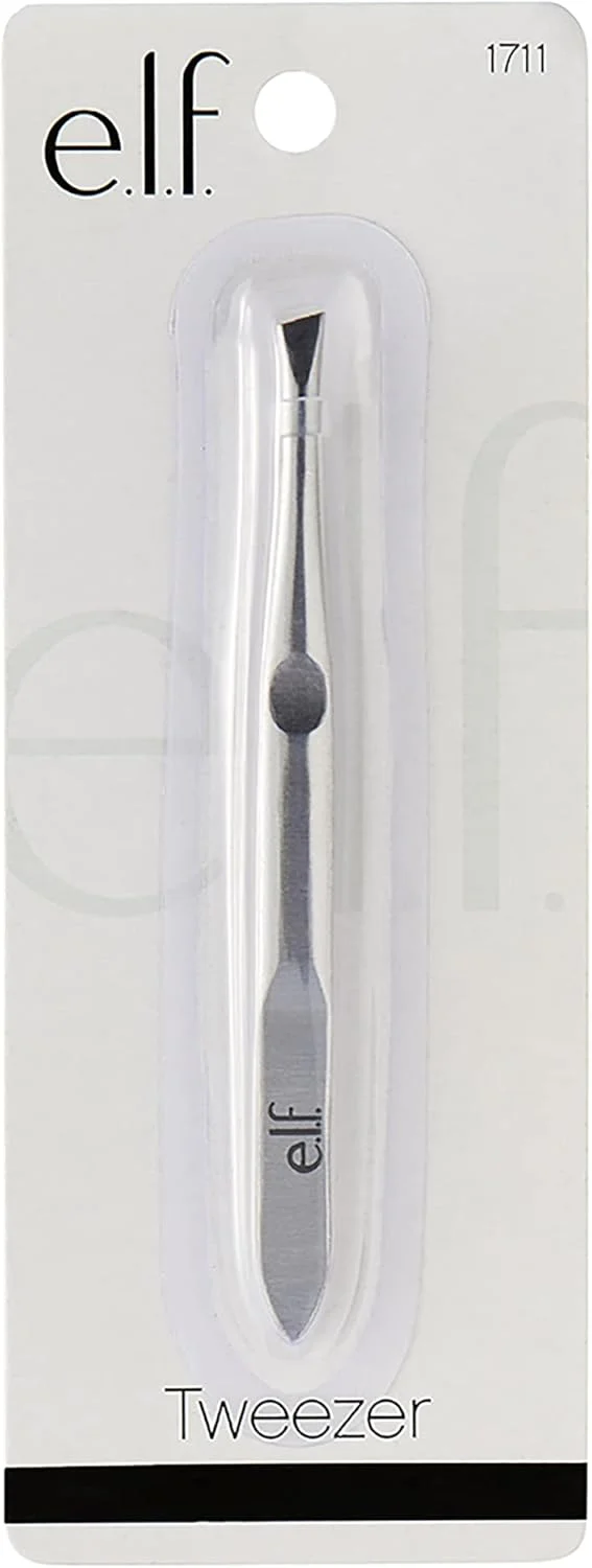 e.l.f. Slant Tweezer, Professional Quality Stainless Steel, Provides a Strong Grip, Removes Hairs Accurately, Shapes, Defines, Easy To Use, Ergonomically-Designed e.l.f. Slant Tweezer, Professional Quality Stainless Steel, Provides a Strong Grip, Removes Hairs Accurately, Shapes, Defines, Easy To Use, Ergonomically-Designed