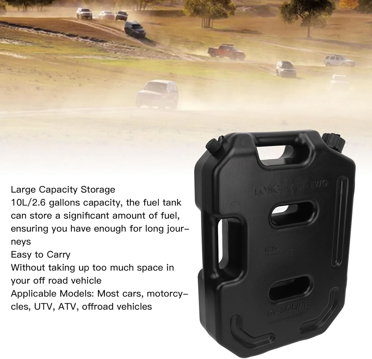 مخزن بنزین Gearwell، مخزن ذخیره بنزین اضطراری ضد ضربه، گالن 10 لیتری / 2.6 پشتیبان بنزین، مناسب برای اکثر موتورسیکلت ها، UTV، ATV، وسایل نقلیه آفرود (ABS) مخزن بنزین Gearwell، مخزن ذخیره بنزین اضطراری ضد ضربه، گالن 10 لیتری / 2.6 پشتیبان بنزین، مناسب برای اکثر موتورسیکلت ها، UTV، ATV، وسایل نقلیه آفرود (ABS)