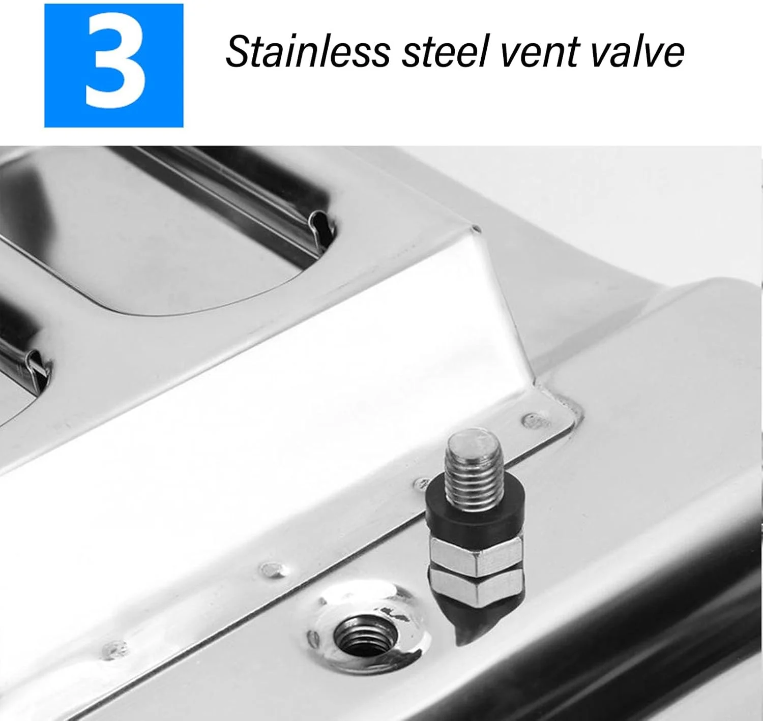 ظرف سوخت 10 لیتری Gearwell نقره ای از جنس استیل ضد زنگ، مناسب برای بنزین، آب و سایر مایعات، برای خودرو، ماشین چمن زنی، اره برقی و سایر تجهیزات ظرف سوخت 10 لیتری Gearwell نقره ای از جنس استیل ضد زنگ، مناسب برای بنزین، آب و سایر مایعات، برای خودرو، ماشین چمن زنی، اره برقی و سایر تجهیزات