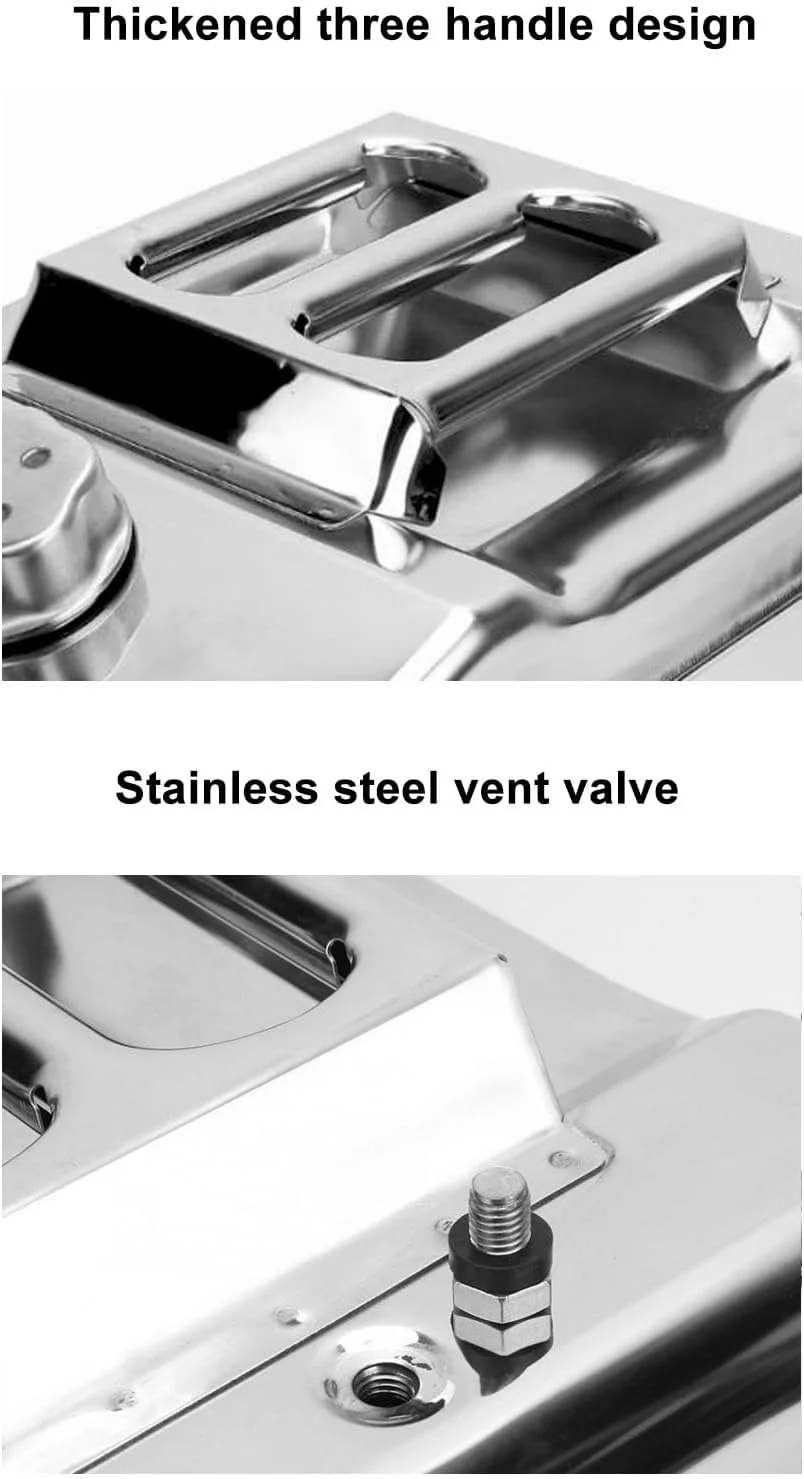 گالن سوخت 20 لیتری Gearwell از جنس استیل ضد زنگ، مقاوم در برابر خوردگی، قابل حمل برای بنزین، نفت و گازوئیل گالن سوخت 20 لیتری Gearwell از جنس استیل ضد زنگ، مقاوم در برابر خوردگی، قابل حمل برای بنزین، نفت و گازوئیل