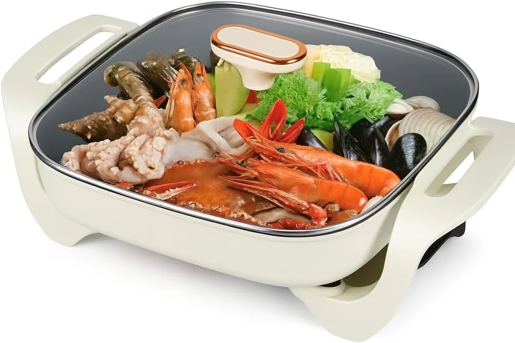 تابه برقی نچسب فیتو | تابه چند منظوره برای پخت و پز، سرخ کردن، تفت دادن و گریل کردن | گرمایش سریع با کنترل دمای قابل تنظیم | سطح مقاوم در برابر خراش | تمیز کردن آسان