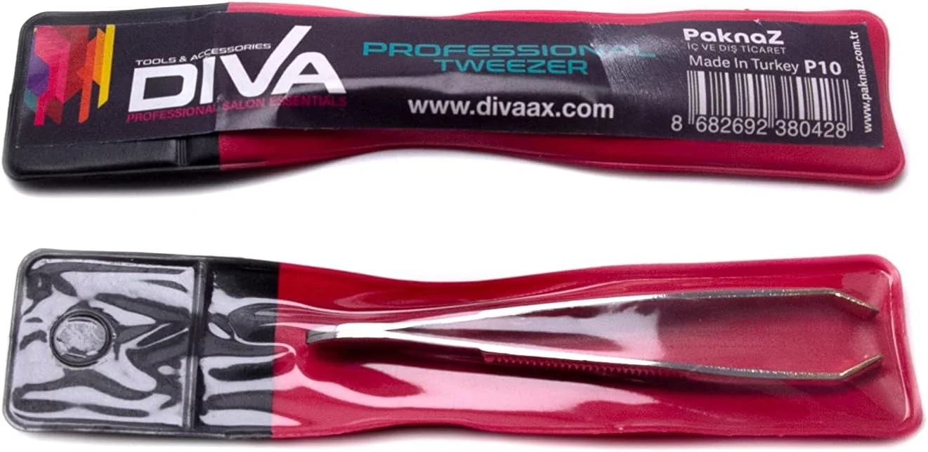 Diva High Grade Stainless Steel Tweezer, Perfect Tool For Eyebrow Treatments, Home and Salon Use, P10 Diva High Grade Stainless Steel Tweezer, Perfect Tool For Eyebrow Treatments, Home and Salon Use, P10