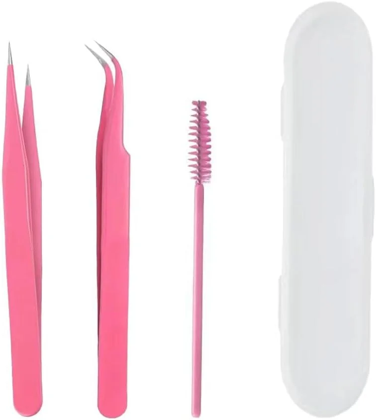 موچین مژه Aeuezxx، 2 عدد موچین اکستنشن مژه و 1 عدد برس مژه، ست موچین اکستنشن مژه، نوک های صاف و خمیده، موچین اکستنشن مژه استیل ضد زنگ برای DIY موچین مژه Aeuezxx، 2 عدد موچین اکستنشن مژه و 1 عدد برس مژه، ست موچین اکستنشن مژه، نوک های صاف و خمیده، موچین اکستنشن مژه استیل ضد زنگ برای DIY