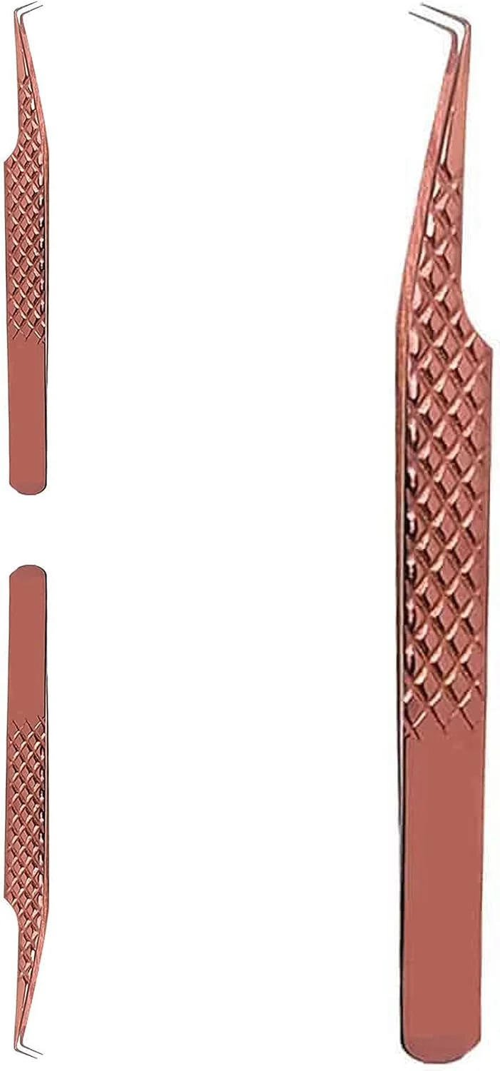 موچین اکستنشن مژه LOZZBY حرفه ای زاویه 90 درجه طرح الماس رزگلد، موچین دقیق استیل ضد زنگ 1 عددی به همراه جعبه مشکی موچین اکستنشن مژه LOZZBY حرفه ای زاویه 90 درجه طرح الماس رزگلد، موچین دقیق استیل ضد زنگ 1 عددی به همراه جعبه مشکی