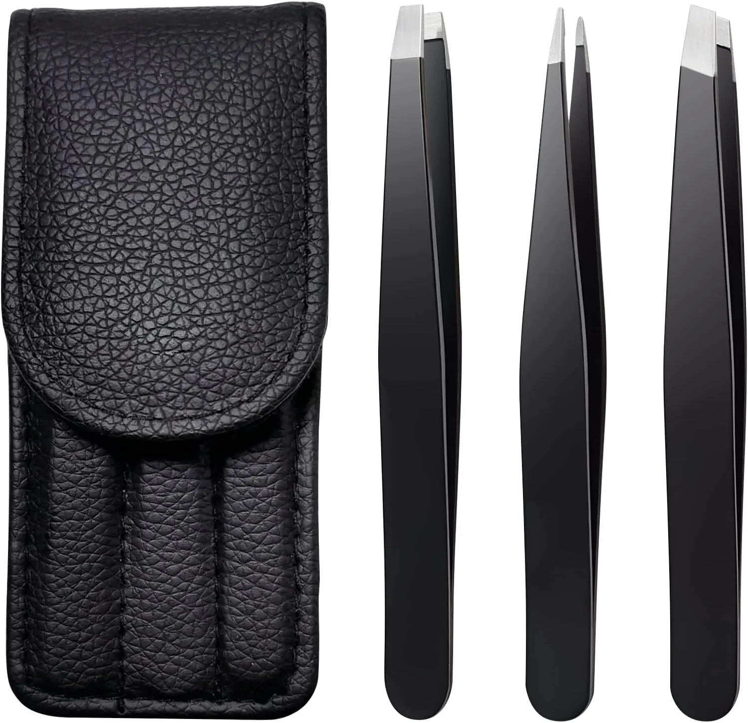 ست موچین ابرو TOPMEET، کیت موچین استیل ضد زنگ دقیق برای موهای صورت، موهای زیر پوستی و خرده ها، مناسب برای زنان و مردان (مشکی) ست موچین ابرو TOPMEET، کیت موچین استیل ضد زنگ دقیق برای موهای صورت، موهای زیر پوستی و خرده ها، مناسب برای زنان و مردان (مشکی)