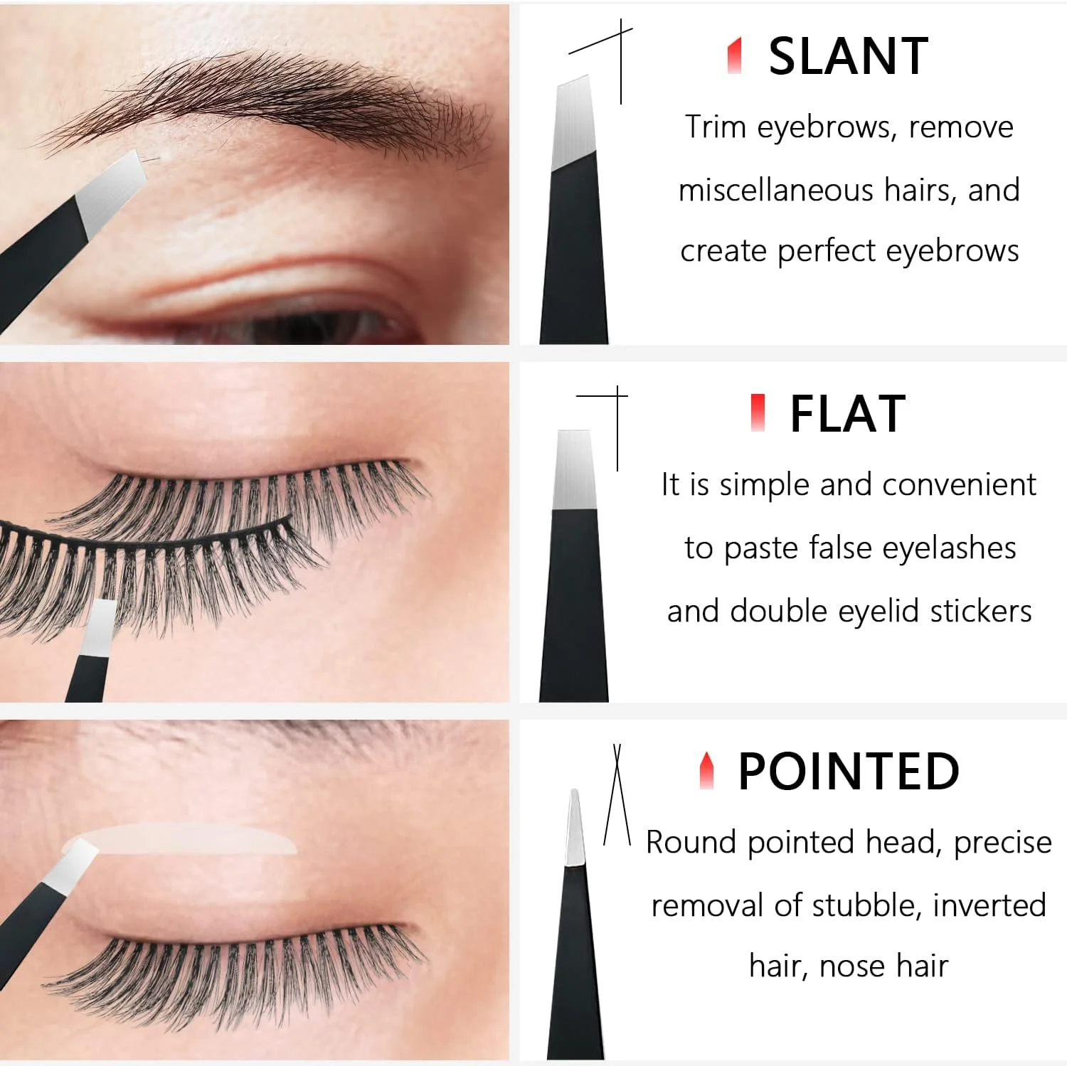 ست موچین ابرو TOPMEET، کیت موچین استیل ضد زنگ دقیق برای موهای صورت، موهای زیر پوستی و خرده ها، مناسب برای زنان و مردان (مشکی) ست موچین ابرو TOPMEET، کیت موچین استیل ضد زنگ دقیق برای موهای صورت، موهای زیر پوستی و خرده ها، مناسب برای زنان و مردان (مشکی)