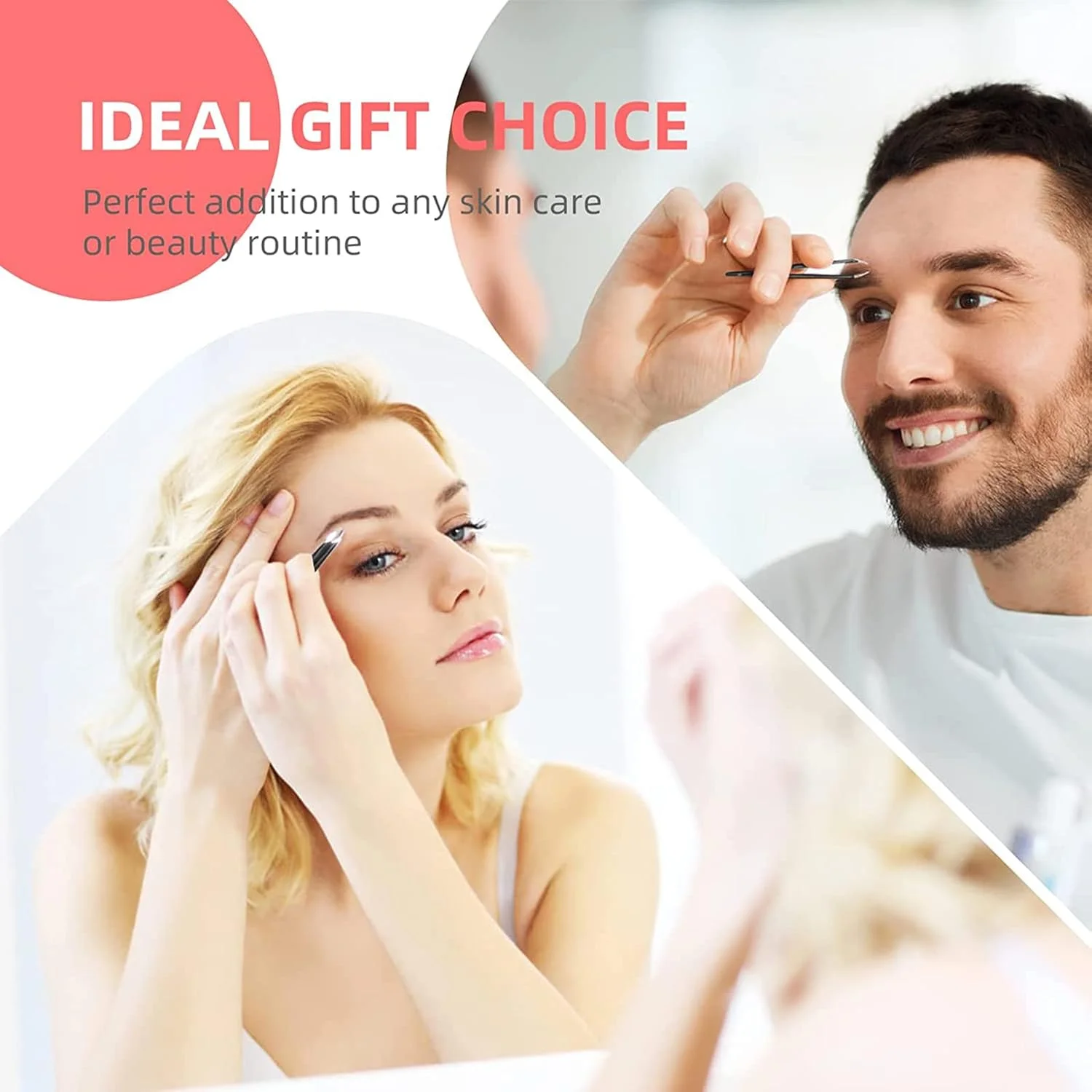 ست موچین BOMEKS، 6 عدد موچین استیل ضد زنگ حرفه ای، ست موچین ابرو با کیف برای موهای صورت و موهای زیر پوستی، ابزار زیبایی روزانه، مشکی ست موچین BOMEKS، 6 عدد موچین استیل ضد زنگ حرفه ای، ست موچین ابرو با کیف برای موهای صورت و موهای زیر پوستی، ابزار زیبایی روزانه، مشکی