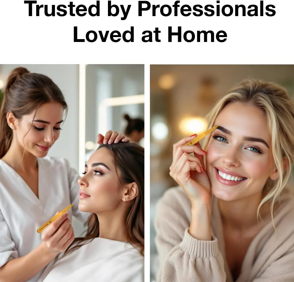 موچین حرفه ای Beauty Power در جعبه - نوک مورب، فولاد ضد زنگ آلمانی بادوام و سبک وزن، موچین فوق دقیق برای ابرو، موهای صورت، چانه و از بین بردن موهای زیر پوستی - هدیه (طلایی) موچین حرفه ای Beauty Power در جعبه - نوک مورب، فولاد ضد زنگ آلمانی بادوام و سبک وزن، موچین فوق دقیق برای ابرو، موهای صورت، چانه و از بین بردن موهای زیر پوستی - هدیه (طلایی)
